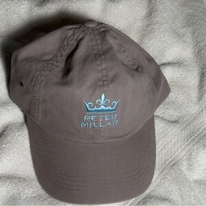 Peter Millar Taupe Cap with Blue Logo